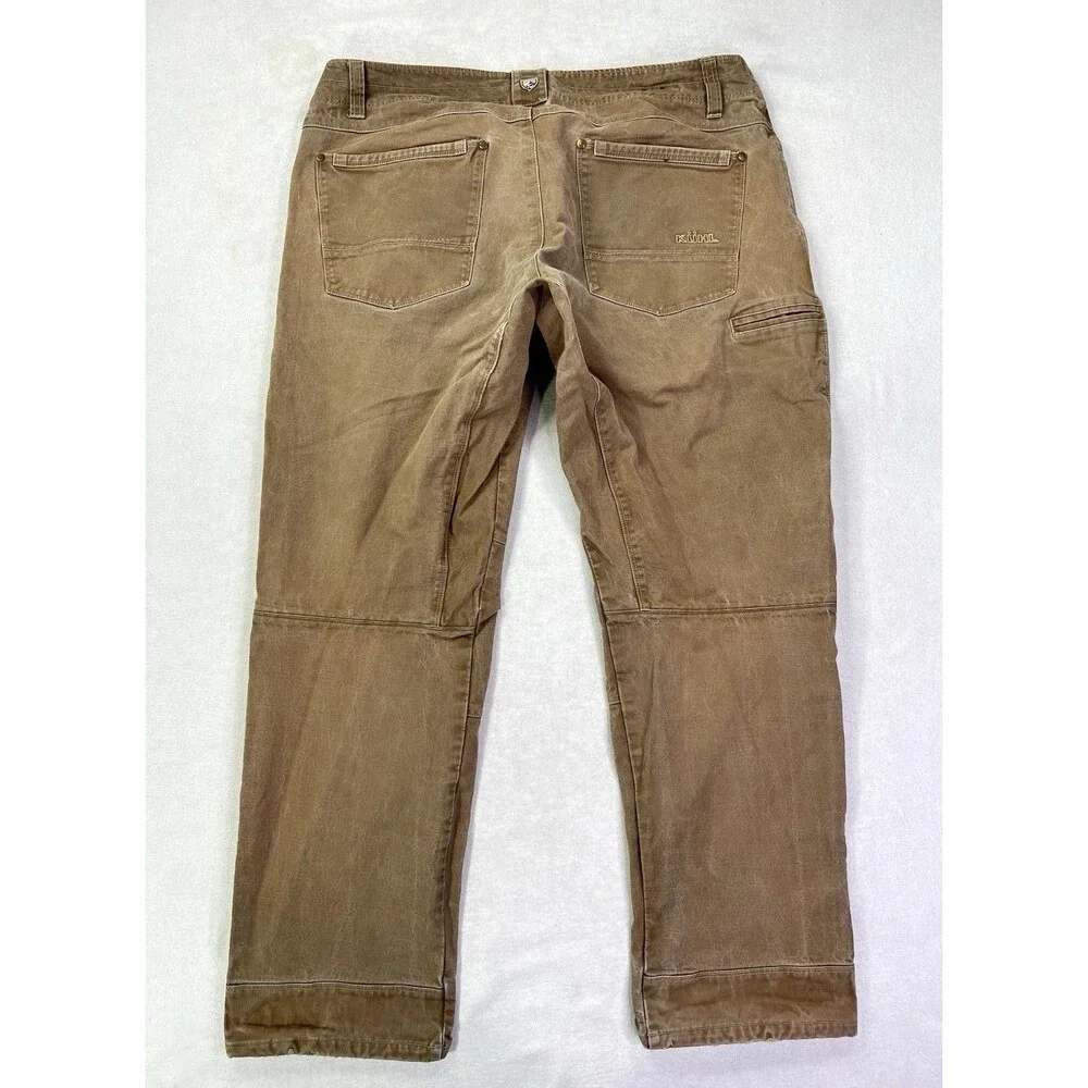 Kuhl Rydr Pants Mens 38x32 Vintage Patina Dye Articulated Knee Hiking Brown